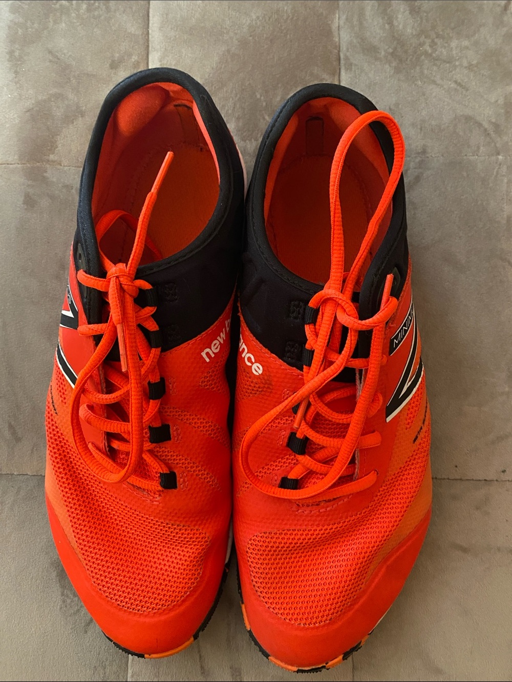 New Balance Orange and Black Minimus Running Shoes - Picture 3 of 6